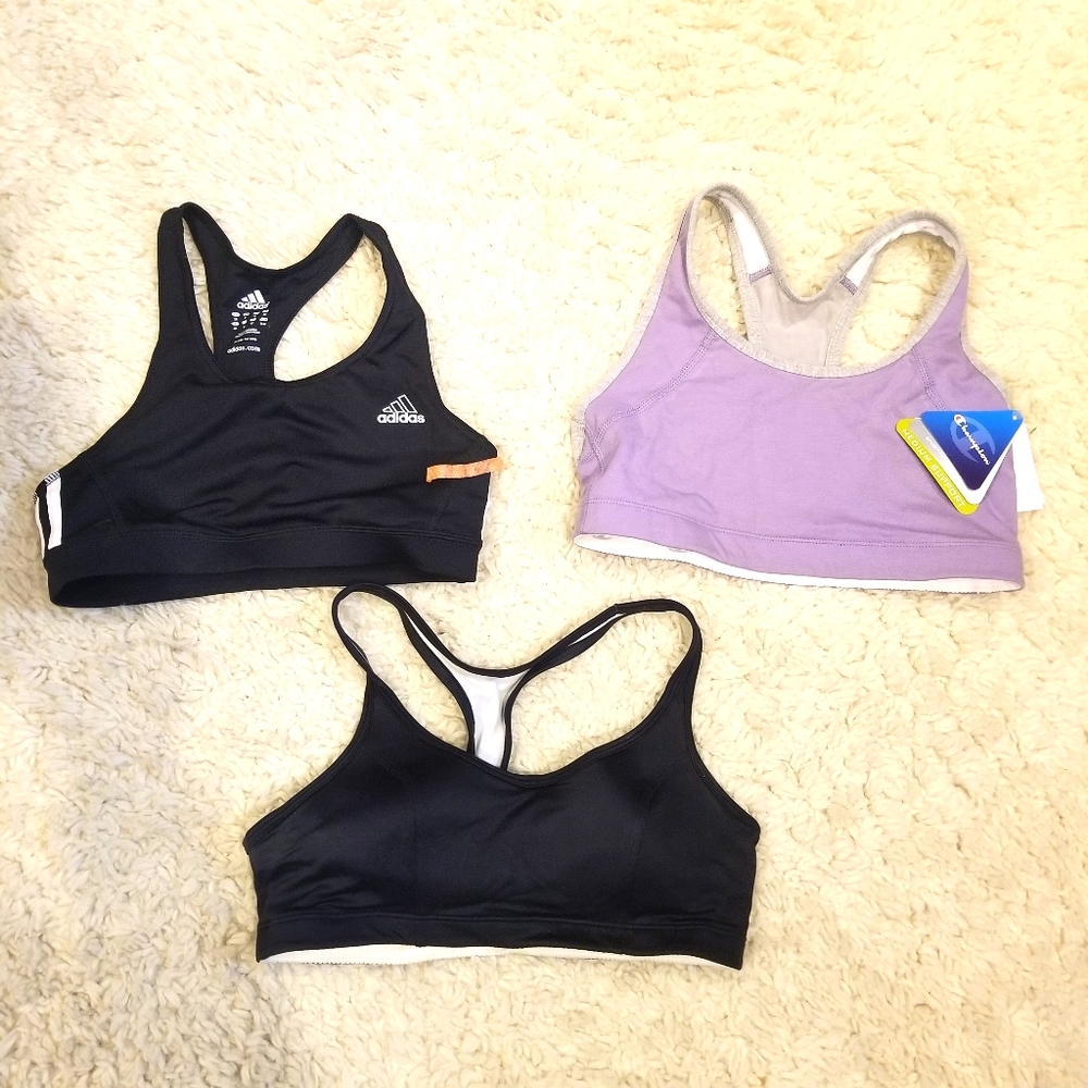 Sports Bra Set of 3- Champion and Adidas